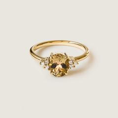 Nangi fine jewelry - champagne tourmaline ring in yellow gold