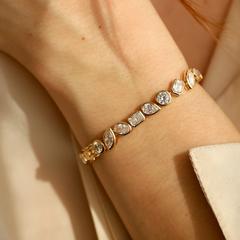 Nangi fine jewelry - white lab-grown diamond bracelet in gold