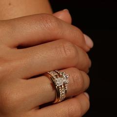 Nangi fine jewelry - white lab-grown diamond ring in gold