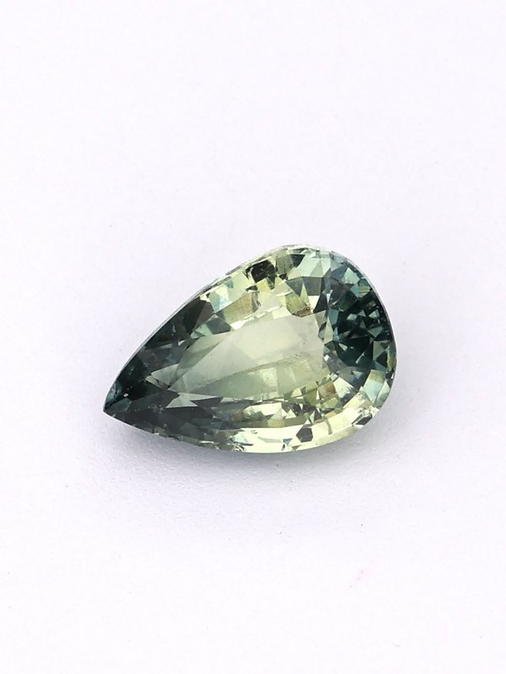 1.12 ct Bicolored, Pear Cut Sapphire