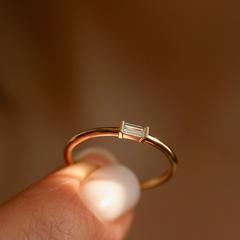 Nangi fine jewelry - white lab-grown diamond ring in gold