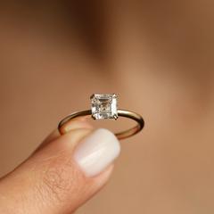 Nangi fine jewelry - white lab-grown diamond ring in gold
