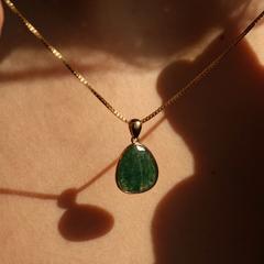Nangi fine jewelry - green green aventurine necklace in gold