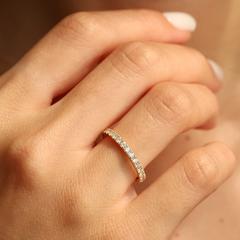 Nangi fine jewelry - white lab-grown diamond ring in gold