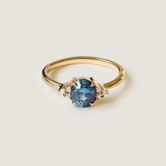 Nangi fine jewelry - blue ring in yellow gold