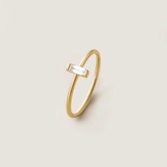 Nangi fine jewelry - white lab-grown diamond ring in gold