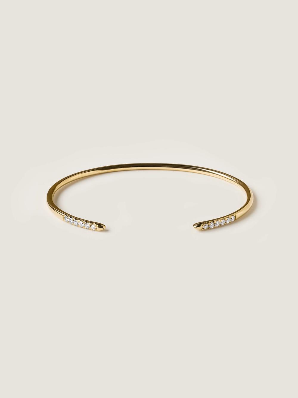 Snake Tail Diamond Bangle