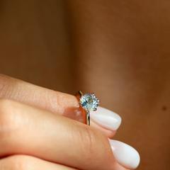 Nangi fine jewelry - grey ring in yellow gold