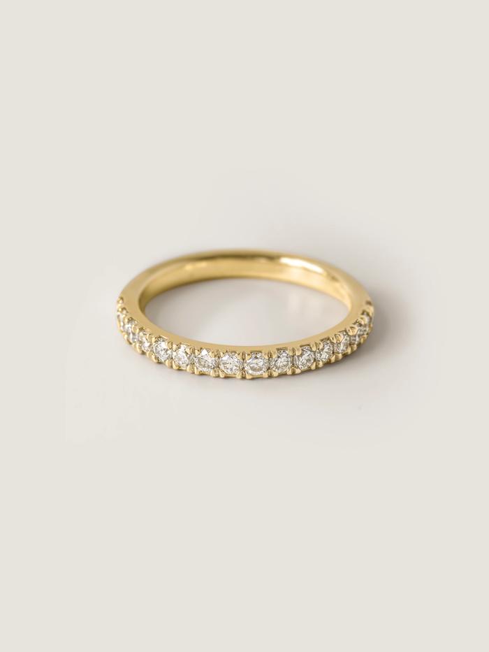 Nangi fine jewelry - white lab-grown diamond ring in gold