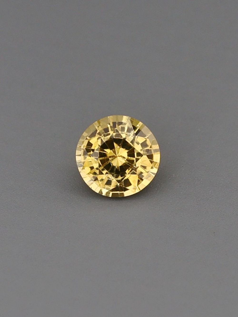 0.44 ct Canary Yellow, Round Sapphire 