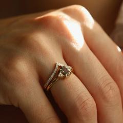 Nangi fine jewelry - brown ring in yellow gold