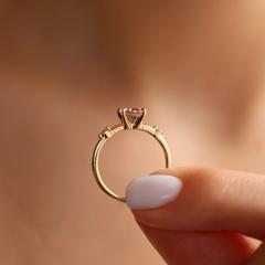 Nangi fine jewelry - champagne ring in yellow gold