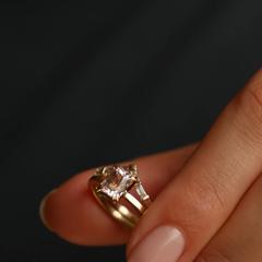 Nangi fine jewelry - pink sapphire ring in yellow gold