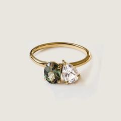 Nangi fine jewelry - green tourmaline ring in yellow gold