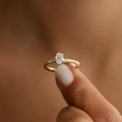 Nangi fine jewelry - white lab-grown diamond ring in gold