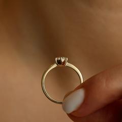 Nangi fine jewelry - white lab-grown diamond ring in gold
