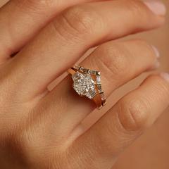 Nangi fine jewelry - white lab-grown diamond ring in gold