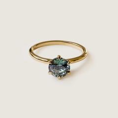 Nangi fine jewelry - green ring in yellow gold