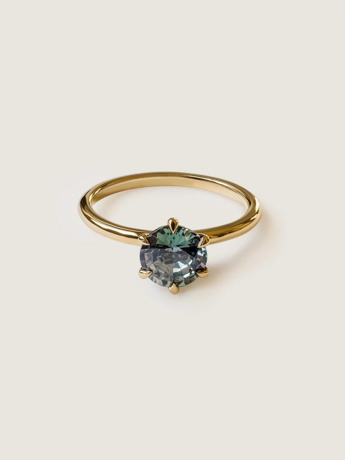 Nangi fine jewelry - green ring in yellow gold