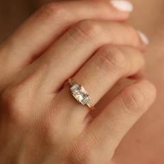 Nangi fine jewelry - pink sapphire ring in yellow gold