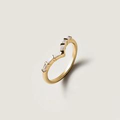 Nangi fine jewelry - white lab-grown diamond ring in gold