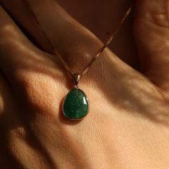 Nangi fine jewelry - green green aventurine necklace in gold
