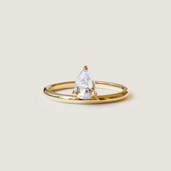 Nangi fine jewelry - white moonstone ring in gold