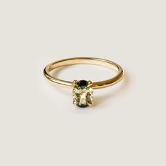 Nangi fine jewelry - brown tourmaline ring in yellow gold