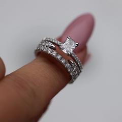 Nangi fine jewelry - white lab-grown diamond ring in white gold