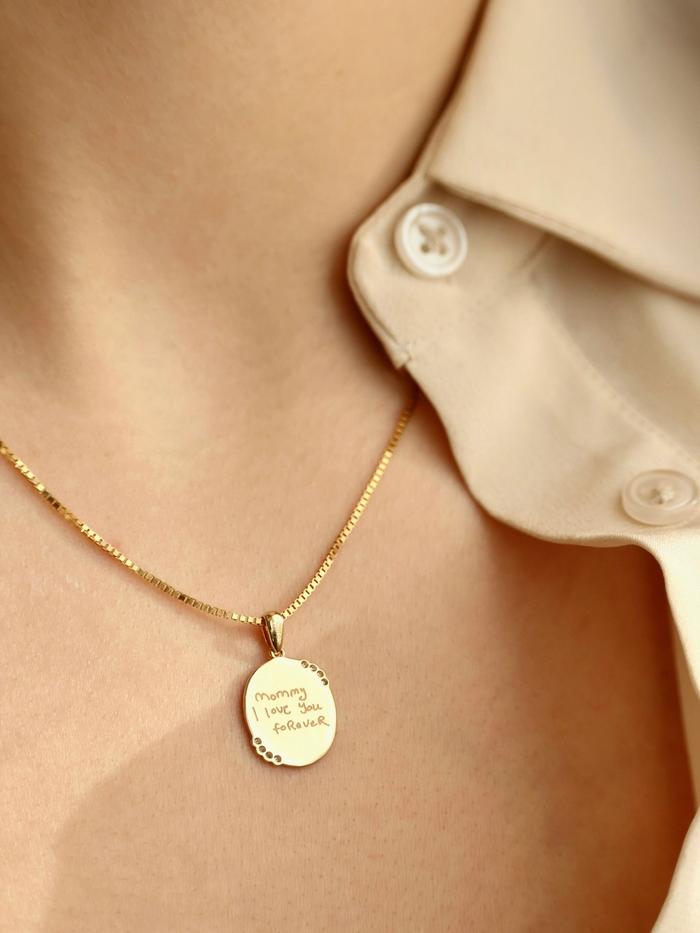Nangi fine jewelry - white lab-grown diamond pendant in gold