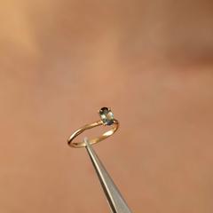 Nangi fine jewelry - brown tourmaline ring in yellow gold