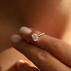 Nangi fine jewelry - white lab-grown diamond ring in gold