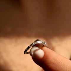 Nangi fine jewelry - white lab-grown diamond ring in gold