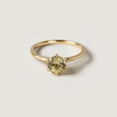 Nangi fine jewelry - champagne sapphire ring in yellow gold