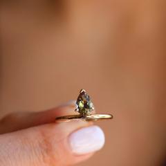 Nangi fine jewelry - brown tourmaline ring in yellow gold