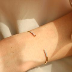 Nangi fine jewelry - white lab-grown diamond bracelet in gold