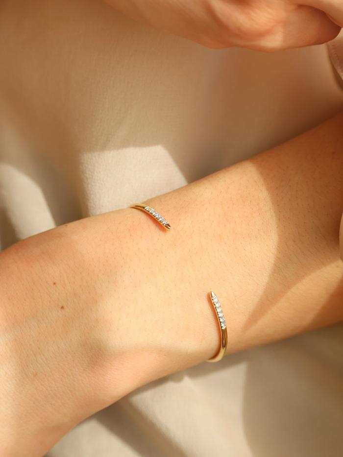 Nangi fine jewelry - white lab-grown diamond bracelet in gold