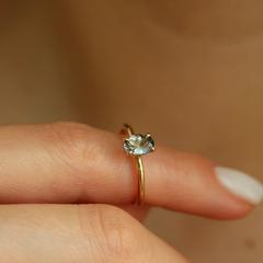 Nangi fine jewelry - grey ring in yellow gold