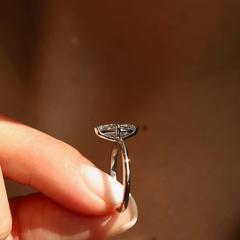 Nangi fine jewelry - white lab-grown diamond ring in gold