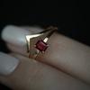 Nangi fine jewelry - red ruby ring in yellow gold