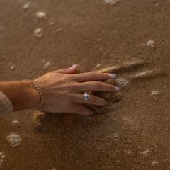 Nangi fine jewelry - white lab-grown diamond ring in gold