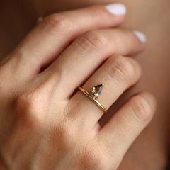 Nangi fine jewelry - champagne tourmaline ring in yellow gold