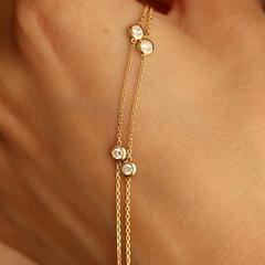 Nangi fine jewelry - white necklace in yellow gold