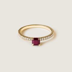 Nangi fine jewelry - red ruby ring in yellow gold