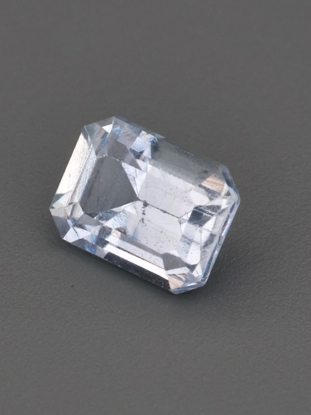 Ceylon Snow Sapphire — 0.39 ct Emerald Cut
