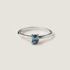 Nangi fine jewelry - blue sapphire ring in white gold