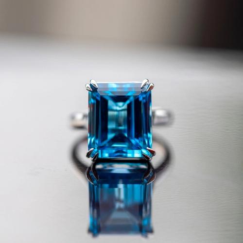 Nangi fine jewelry - blue topaz ring in white gold