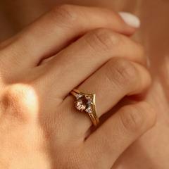 Nangi fine jewelry - brown tourmaline ring in yellow gold