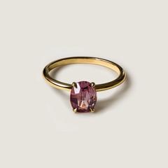 Nangi fine jewelry - pink ring in yellow gold