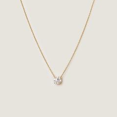 Nangi fine jewelry - white lab-grown diamond necklace in gold
